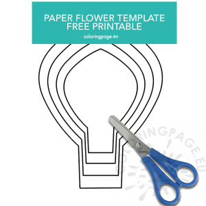 Paper Flower Template printable | Coloring Page