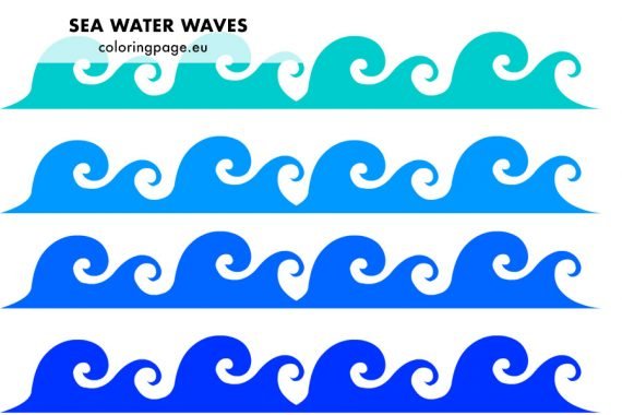 Sea water waves printable – Coloring Page