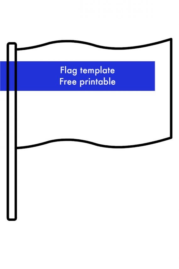 Download Simple Blank Flag template - Coloring Page