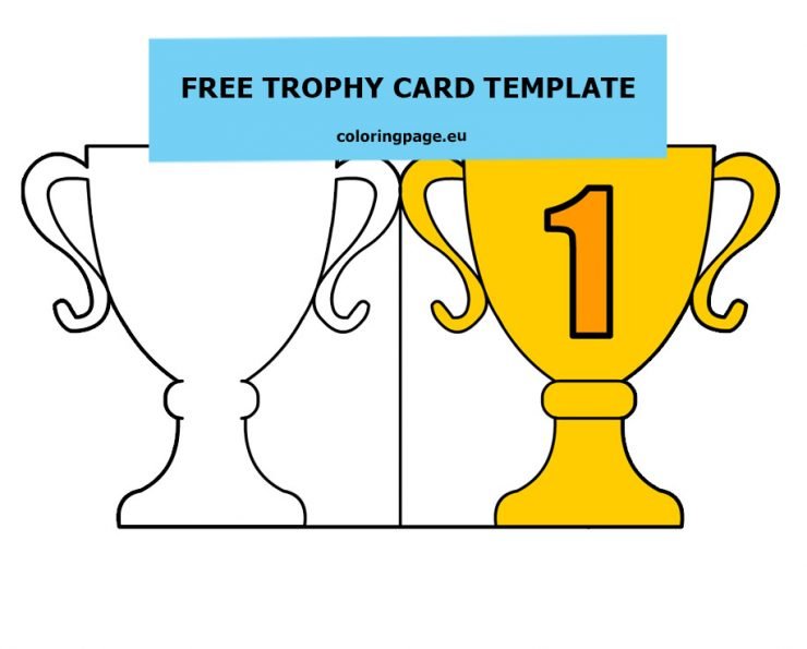 Father s Day Trophy Card Printable Coloring Page