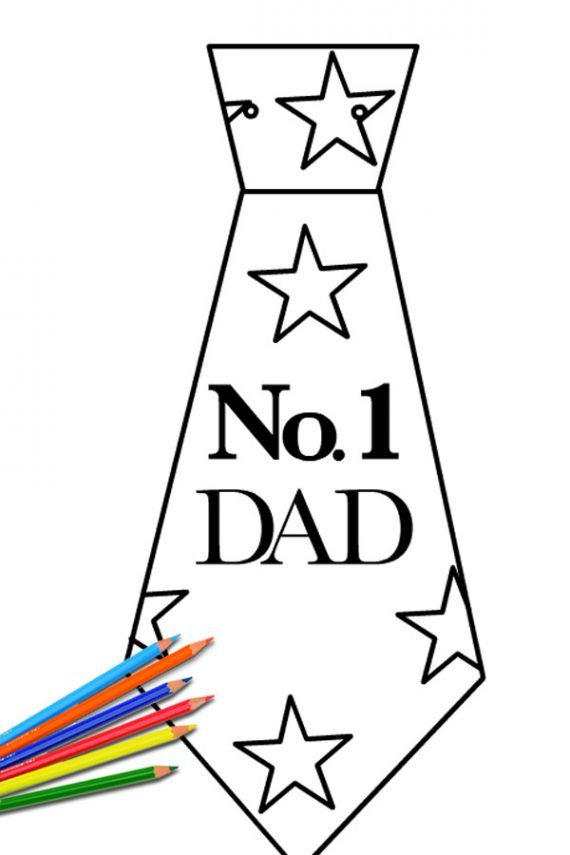 Father s Day Tie Card Template