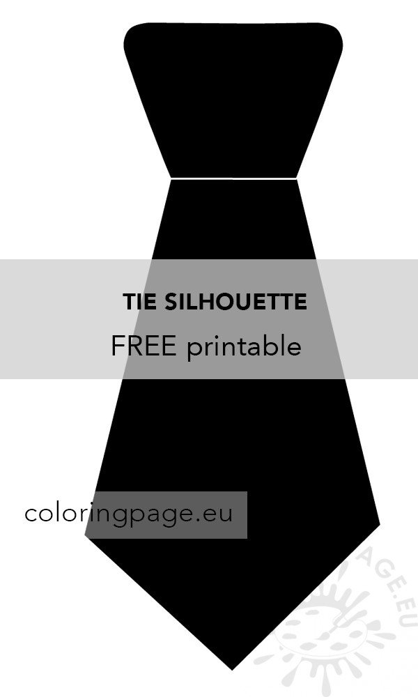 Tie silhouette printable | Coloring Page