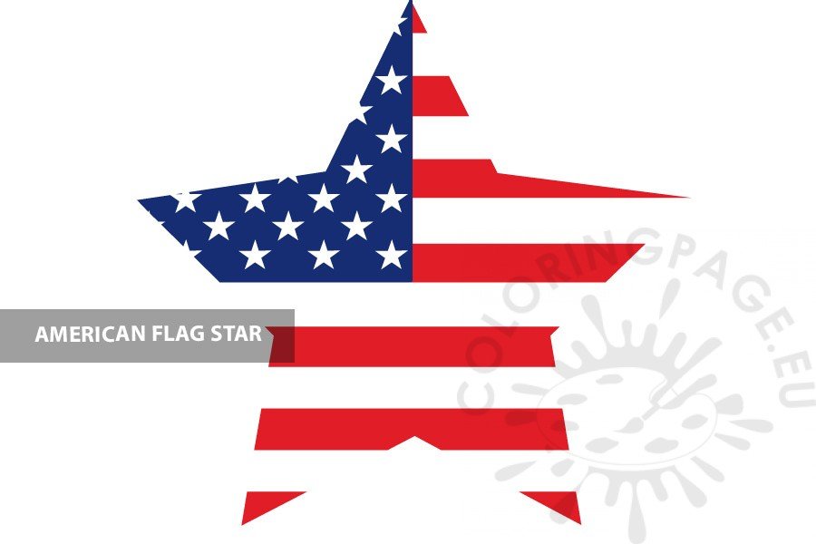 american flag star