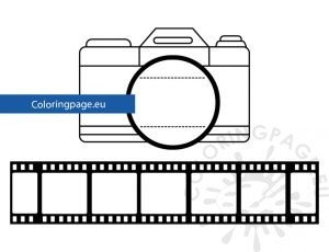 Camera template Back to School Activities – Coloring Page