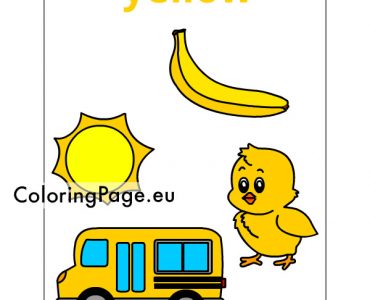 color yellow worksheets