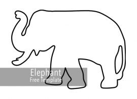 Free printable elephant template | Coloring Page