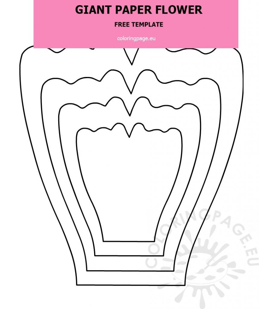 Giant Paper Flower Template Coloring Page