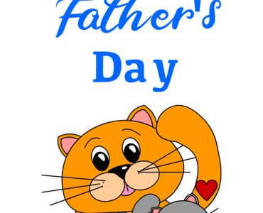 happy fathers day card cats