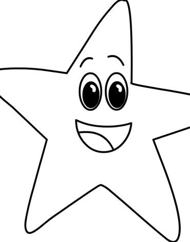 Happy starfish Animal outline | Coloring Page