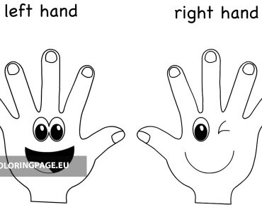 left right hands coloring