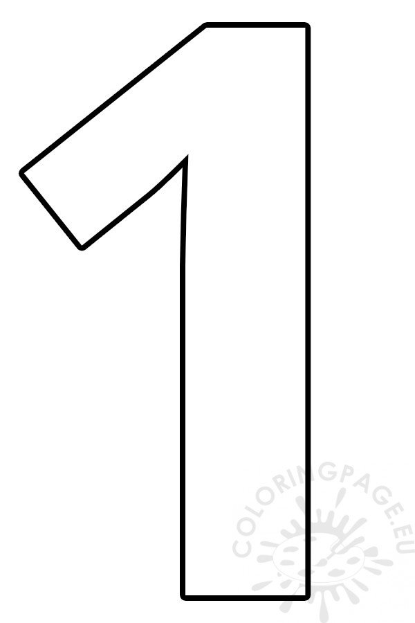 Printable Number 1 Template Pin On Printable Patterns At 