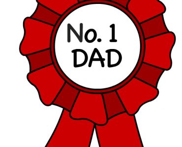 red fathers day rosette