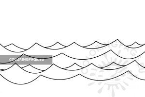 Printable Sea waves template