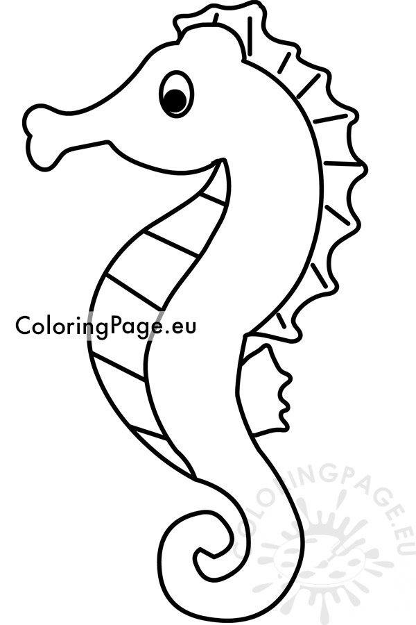 Download Seahorse ocean coloring page - Coloring Page