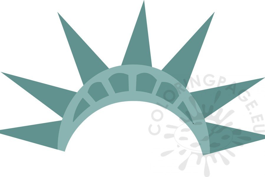 Free Statue Of Liberty Crown Coloring Page