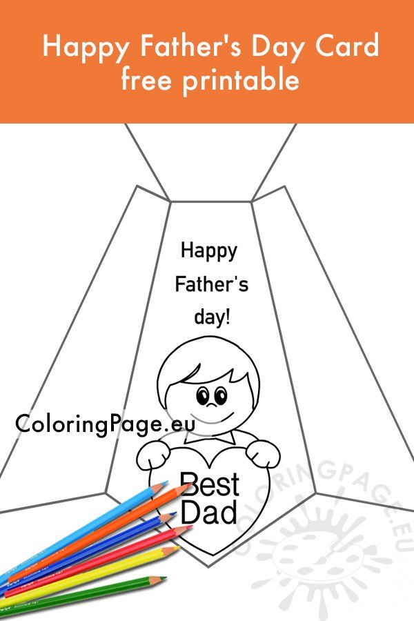 Download Free Happy Father's Day Card printable - Coloring Page