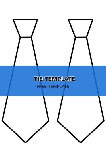 Tie template free printable | Coloring Page