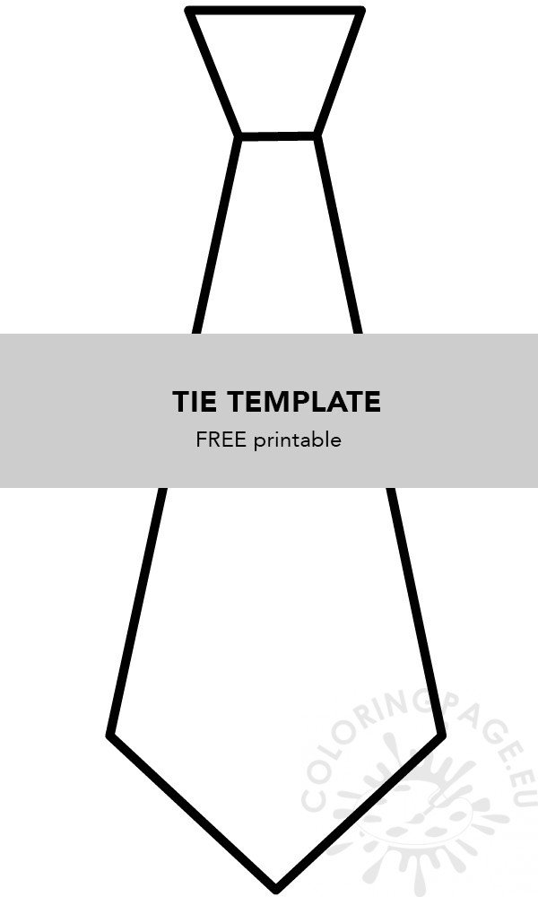Tie Template Coloring Page