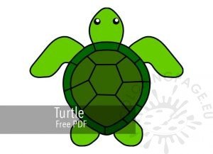Printable Small sea turtle – Coloring Page