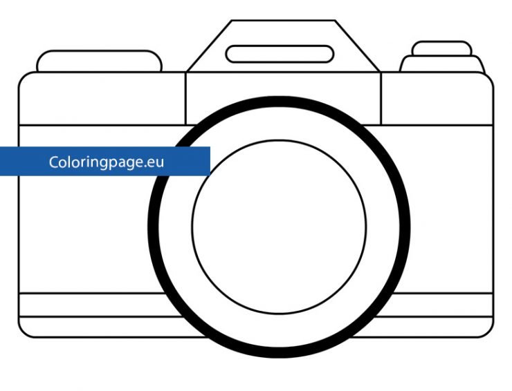 Vintage Camera Template Coloring Page Vintage Camera Template Coloring Page