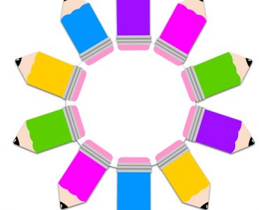 Colorful Pencils Frame