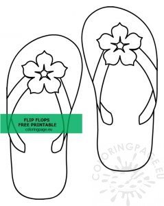 Flip Flops with Hibiscus Flowers