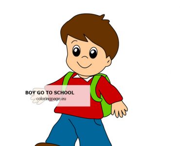boy go to school
