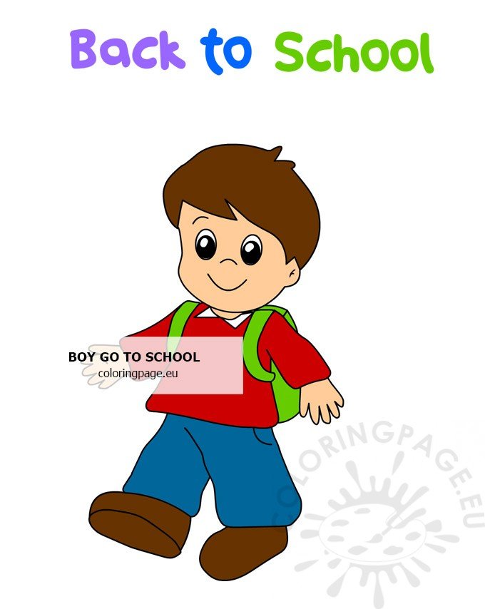 boy go to school