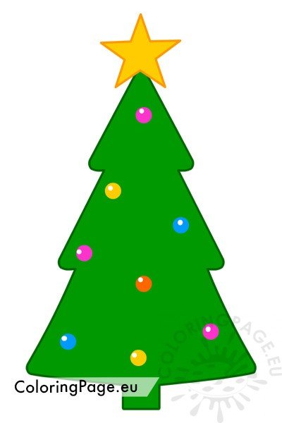 christmas tree colored balls