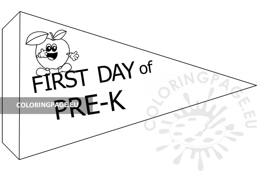 first day school flag preK