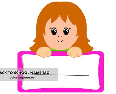 girl name tags printable