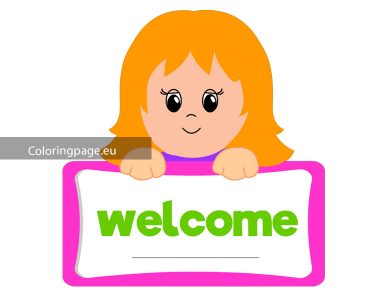 girl welcome