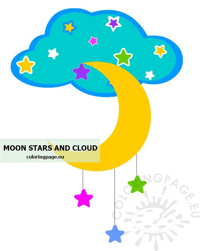 moon stars cloud