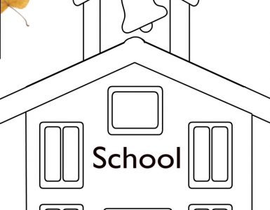 Schoolhouse Coloring Page