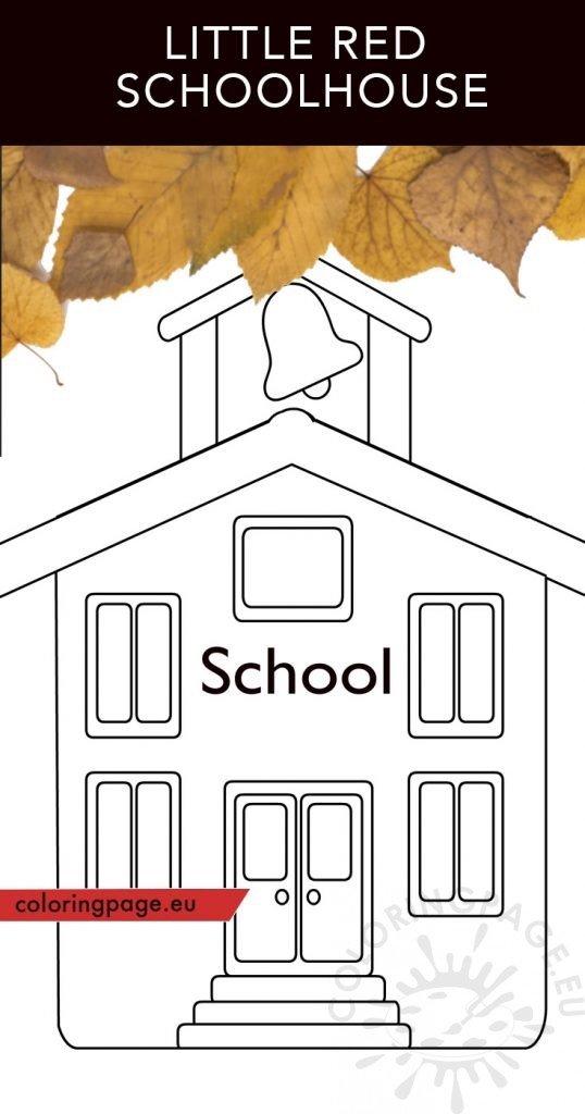 Old Schoolhouse template | Coloring Page