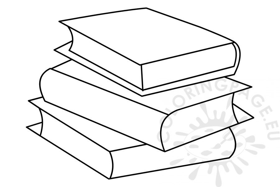 Books in black and white | Coloring Page