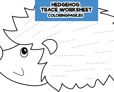 hedgehog trace worksheet