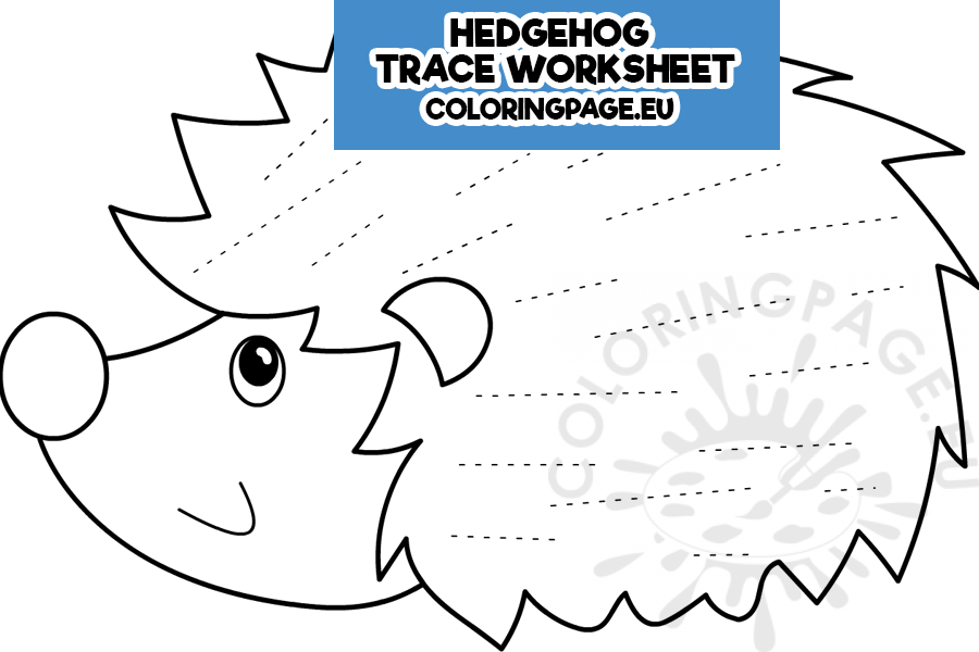 hedgehog trace worksheet