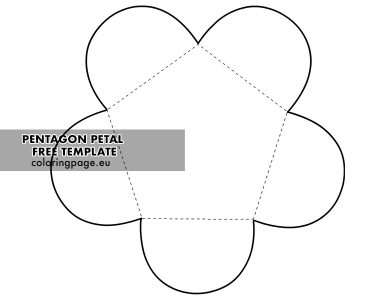 pentagon petal template