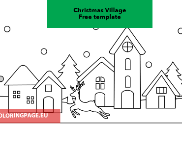 Paper Christmas Village template