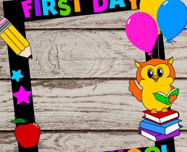 back school photo booth frame