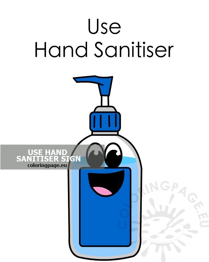 use hand sanitiser sign