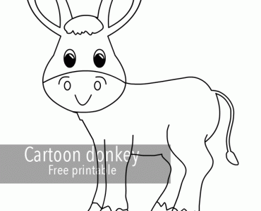 Cartoon happy donkey