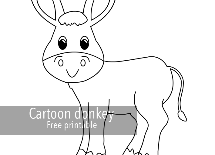 Cartoon happy donkey