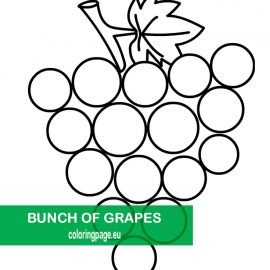 Printable Bunch Of Grapes Outline 