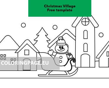 christmas winter landscape snowman