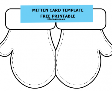 mitten card template