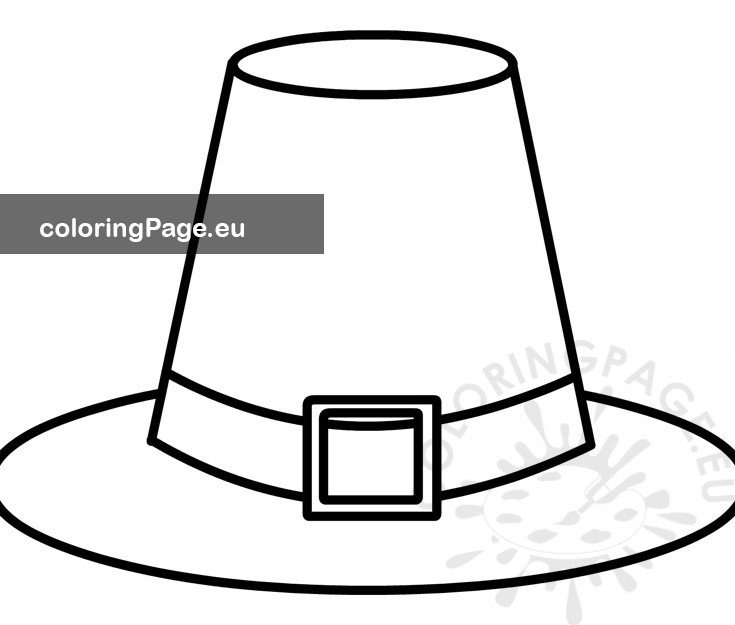 pilgrim hat coloring page
