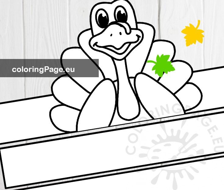 Thanksgiving Turkey Hat craft template Coloring Page