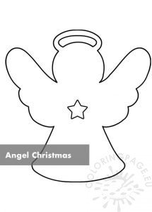 Printable Angel Christmas Ornament | Coloring Page